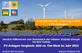 Energiewende | Vortragsreihe | PV-Anlagen Herzlich Willkommen zum Stammtisch der Initiative Südpfalz-Energie mit dem Vortrag PV-Anlagen-Vergleich: Süd.