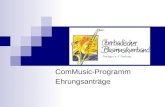 ComMusic-Programm Ehrungsanträge. Gudrun Müller OBV Breisgau e.V.2 OBV-Ehrungen mit ComMusic Ehrungsanträge mit ComMusic Vermeidung von Übertragungsfehlern.