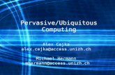 Pervasive/Ubiquitous Computing Alex Cejka alex.cejka@access.unizh.ch Michael Hermann mhermann@access.unizh.ch.