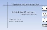 Visuelle Wahrnehmung Dozent: Dr. Schütz Referent: Martin Dahl Subjektive Konturen Gaetano Kanizsa (1976)