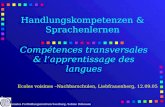 © IFB, SR Handlungskompetenzen & Sprachenlernen Compétences transversales & lapprentissage des langues Ecoles voisines –Nachbarschulen, Liebfrauenberg,