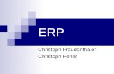 ERP Christoph Freudenthaler Christoph Höfler. Überblick Begriffsdefinition und Merkmale von ERP- Systeme Historische Entwicklung Einsatzbereiche Aktuelle.