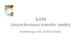 ATM (asynchronous transfer mode) Einführung in die ATM Technik.