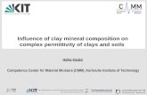 Die Kooperation von Forschungszentrum Karlsruhe GmbH und Universität Karlsruhe (TH) Influence of clay mineral composition on complex permittivity of clays.