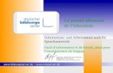 Www.bildungsserver.de /  Le portail allemand de léducation Informations- und Arbeitsmittel auch für Sprachunterricht Outil dinformation.
