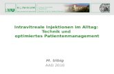 Intravitreale Injektionen im Alltag: Technik und optimiertes Patientenmanagement M. Ulbig AAD 2010.