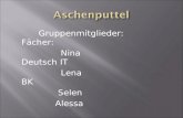 Gruppenmitglieder: Fächer: Nina Deutsch IT Lena BK Selen Alessa.