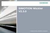 © Siemens AG 2012. Alle Rechte vorbehalten. SIMOTION Wickler V2.3.0.