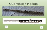 Querflöte / Piccolo Obschon die Querflöte aus Metall hergestellt ist, gehört sie zu der Gruppe der Blechblasinstrumente. Oft als Zweitinstrument von.