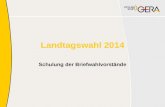 Landtagswahl 2014 Schulung der Briefwahlvorstände.