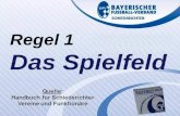 VERBANDS- SCHIEDSRICHTER- LEHRSTAB Fußballregeln in der Praxis des BFV Regel 1 Wolfgang Hauke Regel 1 Das Spielfeld.