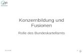 Konzernbildung und Fusionen Rolle des Bundeskartellamts 22.11.20141.