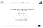 16. DV-Treffen der MPG 18./19.11.1999 Hermann Lederer 1 Gigabit-Projekte mit MPG-Beteiligung Status 17. Nov. 1999 Hermann Lederer RechenZentrum Garching.