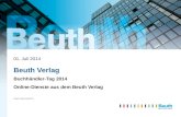 © Beuth Verlag GmbH 2013 Beuth Verlag Buchhändler-Tag 2014 Online-Dienste aus dem Beuth Verlag 01. Juli 2014.