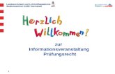 Landesschulamt und Lehrkräfteakademie Studienseminar GHRF Darmstadt zur Informationsveranstaltung Prüfungsrecht 1.