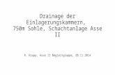 Drainage der Einlagerungskammern, 750m Sohle, Schachtanlage Asse II R. Krupp, Asse II Begleitgruppe, 20.11.2014.