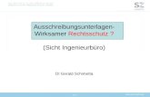Www.schimetta.at Ausschreibungsunterlagen- Wirksamer Rechtsschutz ? (Sicht Ingenieurbüro) DI Gerald Schimetta Seite 1.