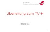 1 Überleitung zum TV-H Beispiele Gewerkschaft Erziehung und Wissenschaft.
