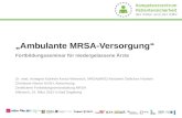 „Ambulante MRSA-Versorgung“ Fortbildungsseminar für niedergelassene Ärzte Dr. med. Annegret Kathrein Krenz-Weinreich, MRSA(MRE) Netzwerk Östliches Holstein.