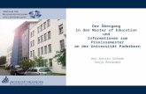 Der Übergang in den Master of Education und Informationen zum Praxissemester an der Universität Paderborn Ann Katrin Schade Tanja Rotärmel.