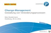 Change-Management Gestaltung von Veränderungsprozessen Max Mustermann Duisburg, 29.11.2011.