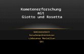 Seminararbeit Zwischenpräsentation Limbrunner Maximilian Q11 Kometenerforschung mit Giotto und Rosetta.