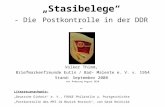 „Stasibelege“ - Die Postkontrolle in der DDR - Volker Thimm, Briefmarkenfreunde Eutin / Bad- Malente e. V. v. 1954 Stand: September 2008 mit Änderung.