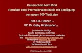 Kaiserschnitt beim Rind Resultate einer internationalen Studie mit Beteiligung von gegen 700 Tierärzten Prof. Ch. Hanzen (1) PD Dr. Gaby Hirsbrunner (2)