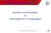 LIF 21: Bettina Neumann/ Silke Vollert Stadtteilschule Kirchwerder Fördern und Fordern in heterogenen Lerngruppen.