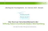 Veronika Schneider Stiftung Naturschutzfonds Der Ramsar-Schulwettbewerb der Stiftung Naturschutzfonds Baden-Württemberg - Welttag der Feuchtgebiete - 01.