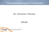 Dr. Christian Thimme DAAD Internationalisierung der Hochschulen.