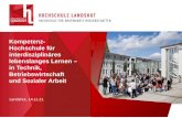 Landshut, 03.04.2015 Kompetenz- Hochschule für interdisziplinäres lebenslanges Lernen – in Technik, Betriebswirtschaft und Sozialer Arbeit.