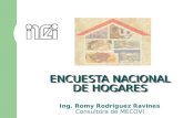 ENCUESTA NACIONAL DE HOGARES Ing. Romy Rodríguez Ravines Consultora de MECOVI.