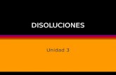 DISOLUCIONES Unidad 3. 2 2 Contenidos (1) 1.- Sistemas materiales. Sistemas materiales. 2.- Disoluciones. Clasificación. Disoluciones. Clasificación.