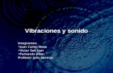 Vibraciones y sonido Integrantes: Juan Carlos Meza Victor San Juan Fernando Villan Profesor: Profesor: Julio Naranjo.