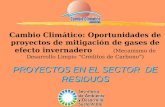 Cambio Climático: Oportunidades de proyectos de mitigación de gases de efecto invernadero (Mecanismo de Desarrollo Limpio “Créditos de Carbono”) PROYECTOS.