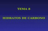 TEMA 8 HIDRATOS DE CARBONO. 1. Los carbohidratos son aldehídos o cetonas con múltiples grupos hidroxilo (C-H 2 O) n 2. Los carbohidratos complejos se.