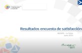 Resultados encuesta de satisfacción 1 REDEPS – La Tulpa Junio 2014.