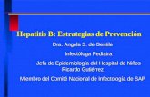 Hepatitis B: Estrategias de Prevención Dra. Angela S. de Gentile Infectóloga Pediatra Infectóloga Pediatra Jefa de Epidemiología del Hospital de Niños.