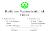 Radiation Pasteurization of Foods BHANU
