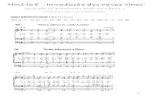 Apoio ao Estudo - Introdução dos novos hinos com Partitura, Hinário 5
