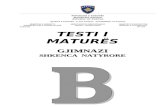 Testi i Matures 2012 (Drejtimi Natyror) Grupi B