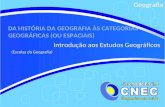 DA HISTÓRIA DA GEOGRAFIA ÀS CATEGORIAS GEOGRÁFICAS (OU ESPACIAIS) Introdução aos Estudos Geográficos (Escolas da Geografia) Geografia.
