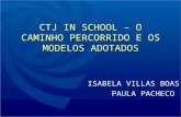 CTJ IN SCHOOL – O CAMINHO PERCORRIDO E OS MODELOS ADOTADOS ISABELA VILLAS BOAS PAULA PACHECO.