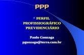 PPP PERFIL PROFISSIOGRÁFICO PREVIDENCIÁRIO Paulo Gonzaga pgonzaga@terra.com.br.