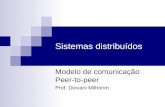 Sistemas distribuídos Modelo de comunicação Peer-to-peer Prof. Diovani Milhorim.