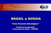 Câmara Brasil-Rússia Câmara Brasil-Rússia de Comércio, Indústria & Turismo BRASIL e RÚSSIA BRASIL e RÚSSIA Uma Parceria Estratégica Tendências de Importações.