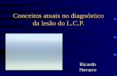 Conceitos atuais no diagnóstico da lesão do L.C.P. Ricardo Navarro.
