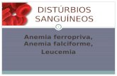 Anemia ferropriva, Anemia falciforme, Leucemia DISTÚRBIOS SANGUÍNEOS 1.