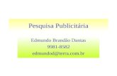 Pesquisa Publicitária Edmundo Brandão Dantas 9981-8582 edmundod@terra.com.br.
